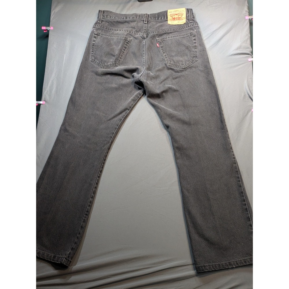 Levis 517 Bootcut Jeans Mens 36x32 Faded Black Denim Pants 517-0260 Mexico